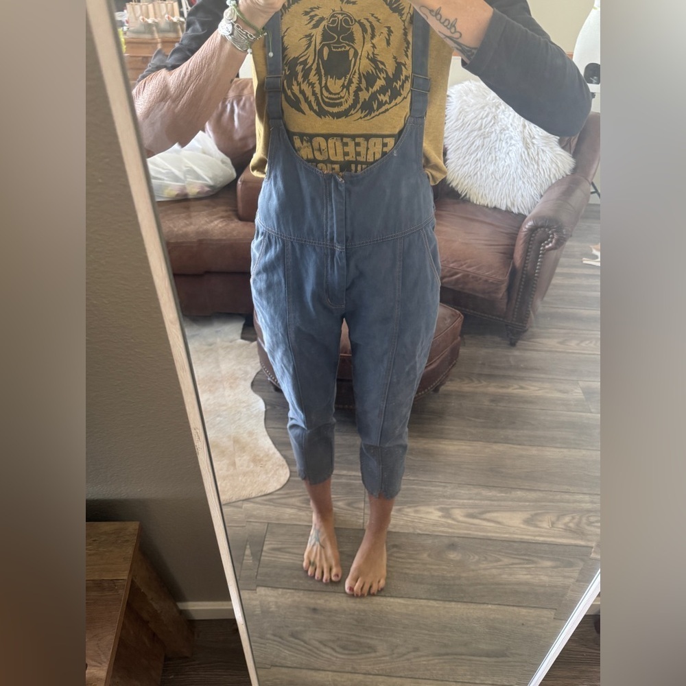 Handmade Casual Blue Denim Overalls one of a kind - Picture 7 of 15